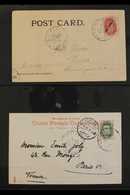 LEVANT POSTAL HISTORY 1905-18 Group Incl. Postal Stationery, Picture Postcards & Covers, Note 1907 & 1910 Russian Post O - Andere & Zonder Classificatie