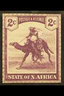 STATE OF NORTH AFRICA 1890's 2c Lilac 'Camel Rider' De La Rue Imperf ESSAY Recess Printed On Ungummed White Paper With S - Andere & Zonder Classificatie