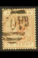 1882 2½d Red-brown Wmk Crown CA, With The LARGE "2" IN "2½" WITH SLANTING FOOT, SG 22b, Used With The Variety Clear, Ful - Otros & Sin Clasificación