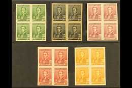 1896-7 COLOUR TRIALS & PROOFS 1p.20 San Martin COLOUR TRIALS In FIVE Different Colours In BLOCKS OF FOUR On Card, As Sco - Otros & Sin Clasificación