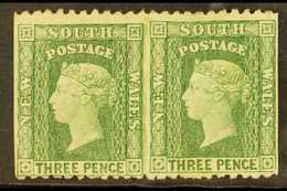 NEW SOUTH WALES 1882-97 3d Yellow Perf 11, IMPERF BETWEEN PAIR, SG 226da, Fine Mint. A Very Fresh & Attractive Example O - Andere & Zonder Classificatie