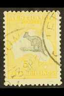1915-27 5s Grey And Yellow Kangaroo, SG 42, Fine Used. For More Images, Please Visit Http://www.sandafayre.com/itemdetai - Andere & Zonder Classificatie