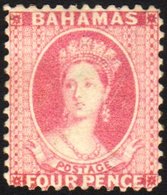 1882 4d Rose Chalon Perf 12 SG 41, Mint With Large Part Gum. One Short Perf At Base, Lovely Vivid Colour.  For More Imag - Other & Unclassified
