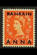 1952-54 ½a On ½d Orange-red FRACTION "½" OMITTED Variety, SG 80a, Very Fine Never Hinged Mint, Fresh. For More Images, P - Bahreïn (...-1965)