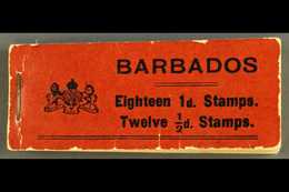 1916 BOOKLET. 1916 2s Black On Red Containing Twelve ½d Stamps (one Missing) & Eighteen 1d Stamps, SG SB3, Fine With Min - Barbades (...-1966)