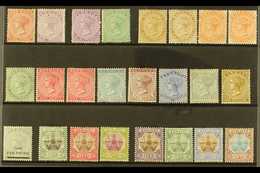 1865-1910 OLD TIME MINT SELECTION Presented On A Stock Card. Includes 1865-1903 CC Wmk P14 1d & 6d, P 14 X12½ 6d & 1s, 1 - Bermuda