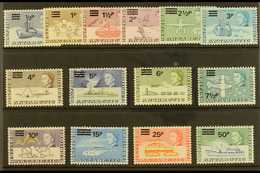 1971 Decimal Currency Surcharges Complete Set, SG 24/37, Never Hinged Mint. (14 Stamps) For More Images, Please Visit Ht - Other & Unclassified