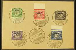 POSTAGE DUES 1942 "M.E.F." Overprints Complete Set (SG D1/5) On Unaddressed Philatelic Cover Tied By Superb "Rhodes / Do - Italiaans Oost-Afrika