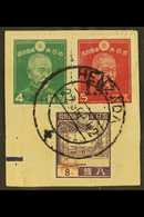 JAPANESE OCCUPATION 1942 1a On 5s Claret (Togo), 4a On 4s Emerald (Togo) And 8a On 8s Violet (Meji Shrine) Overprinted I - Burma (...-1947)