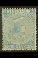 1865 10c Blue, Perf 14, Variety "wmk Inverted", SG 14w, Very Fine Mint Part Og. Lovely Example Of This Elusive Stamp. Fo - Other & Unclassified