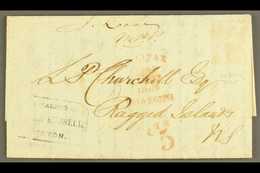 1865 (6 Feb) Stampless Entire Letter Regarding The Fish Trade Sent From Kingston (Jamaica) To A Mr Churchill At The Remo - Other & Unclassified