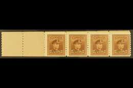 1948 2c Brown Coil Leader Strip Of 4, Imperf X Perf 9½, Uni 279, Very Fine Mint, 3 Stamps NHM For More Images, Please Vi - Autres & Non Classés