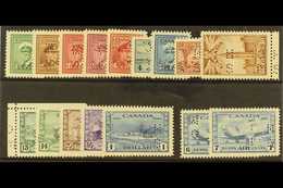 OFFICIALS 1942-43 War Effort Complete Set Punctured With Type O2 Perfins, SG O137/O152, Superb Never Hinged Mint. (16 St - Otros & Sin Clasificación