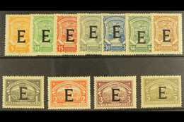 PRIVATE AIRS - SCADTA 1923 (4 June) "E" Overprinted (for Spain) Complete Set (SG 26E/36E, Scott CLE24/34), Very Fine Min - Colombia