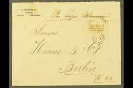 TUMACO 1901 Cover Addressed To Germany, Bearing 1901 0.10p Black Imperf 'El Agente Postal Manuel E. Jimenez' LOCAL STAMP - Kolumbien