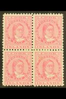 1893-1900 2½d Pale Rose Perf 11, SG 16, Fine Mint BLOCK Of 4, Fresh. (4 Stamps) For More Images, Please Visit Http://www - Islas Cook