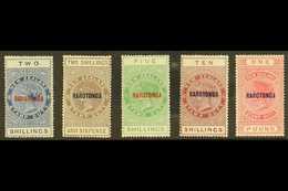 1921-23 Postal Fiscal Set Complete, SG 76/80, Very Fine Mint (5 Stamps) For More Images, Please Visit Http://www.sandafa - Cookeilanden
