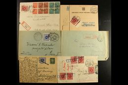 1919-1945 POSTAGE DUE STAMPS ON COVERS. An Interesting Group Of Covers Bearing Various Postage Due Stamps, Inc 1919 Cove - Autres & Non Classés