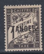 Maroc Taxe N° 35 XX : Timbres-taxe De France Surchargés Tanger : 1 C Noir Sans Charnière, TB - Strafport