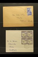 1949-58 COVERS & CARDS A Small But Interesting Group That Includes Commercial Mail, Air Letter & A Privately Made Reply  - Falklandinseln