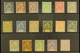 GABON 1904-07 Tablets Complete Set (Yvert 16/32, SG 16/32), Fine Mint, 5f With Small Thin, Very Fresh. (17 Stamps) For M - Sonstige & Ohne Zuordnung