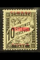 MOROCCO 1893 10c Black Postage Due Stamp Of France Handstamped "TIMBRE - POSTE" In Red, Yvert 10 (Maury 8, SG 12), Mint, - Sonstige & Ohne Zuordnung