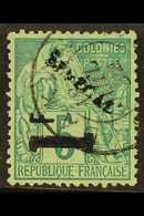 SENEGAL 1892 1fr On 5c Green, Yv 7, Very Fine Used. Signed Brun. For More Images, Please Visit Http://www.sandafayre.com - Sonstige & Ohne Zuordnung