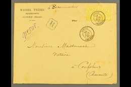 SENEGAL GOREE 1881 25c Yellow-bistre Of General Issues Horiz Pair, Maury 53, On Prtd Reg Cover To France Tied By Very Fi - Autres & Non Classés