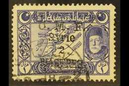 SYRIA 1921 2pi On 1pi Violet- Blue With Black Opt, Ain-Tab Issue, SG 68i (Yvert 8), Very Fine Used. For More Images, Ple - Autres & Non Classés