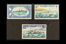 ST PIERRE ET MIQUELON 1971 Free French - Corvettes Complete Set (Yvert 414/16, SG 495/97), Never Hinged Mint, Fresh. (3  - Otros & Sin Clasificación