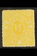 WURTTEMBERG 1869 14k Dull Yellow, Roulette, Mi 41b, SG 81, Good To Fine Mint. For More Images, Please Visit Http://www.s - Andere & Zonder Classificatie