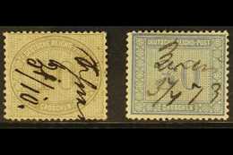 1872 10g Grey & 30g Blue (Michel 12/13, SG 14/15), Fine Used With Pen Cancellations, Fresh & Attractive. (2 Stamps) For  - Otros & Sin Clasificación