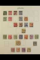 1886 - 1970 FINE USED COLLECTION. A Most Useful Range Presented On Printed Album Pages, Note QV 1886 Ovpts To 2½d, 1886- - Gibraltar