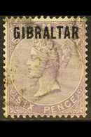 1886 6d Deep Lilac "GIBRALTAR" Opt'd, SG 6, Fine Used For More Images, Please Visit Http://www.sandafayre.com/itemdetail - Gibraltar