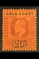 1902 20s Purple And Black On Red, SG 48, Very Fine Mint.  For More Images, Please Visit Http://www.sandafayre.com/itemde - Costa D'Oro (...-1957)