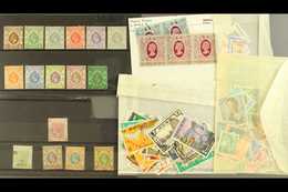 SMALL MIXED LOT Few Cards & Glassines From QV To Early QEII With Some Better Stamps Seen, Note 1907-11 KEVII 1c, 10c & 3 - Andere & Zonder Classificatie