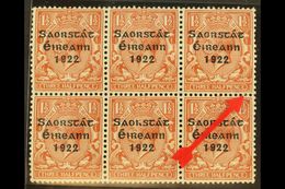 1922-23 1½d Red-brown With Thom Three Line Overprint, SG 54, With "PENCF" Corrected Variety, From Plate 12b Row 15/12, H - Andere & Zonder Classificatie