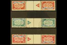 1948 Newy Year Complete Set Of Horizontal GUTTER PAIRS With Plate Numbers (Bale 10a/14a, SG 10/14), Very Fine Cds Used,  - Other & Unclassified