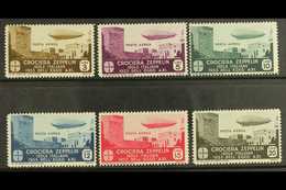 AEGEAN ISLANDS 1933 Zeppelin Set Complete, Sass S31, Fine Mint, Hint Of Gum Toning. (6 Stamps) For More Images, Please V - Otros & Sin Clasificación