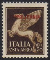 TRIPOLITANIA 1930 50c Brown 'Pegasus' Air, Sass 8, Never Hinged Mint,  Signed A. Diena Cat €250 (£210)  For More Images, - Autres & Non Classés