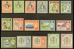 1956-58 Pictorial Definitive Set, SG 159/74, Never Hinged Mint (16 Stamps) For More Images, Please Visit Http://www.sand - Jamaïque (...-1961)