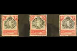 1938-54 MINT FIVE SHILLING DEFINITIVE SET. An All Different Fine Mint Set That Includes The Black & Carmine Perf 13¼ - S - Vide