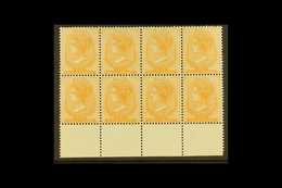 1882-84 ½d Red-orange, SG 19, Superb Never Hinged Mint Lower Marginal BLOCK Of 8 (4x2), Very Fresh & Attractive. (8 Stam - Malte (...-1964)