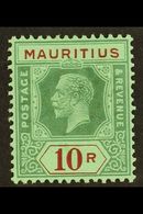 1921-34 10r Green & Red/emerald (Die II), SG 241, Fine Mint For More Images, Please Visit Http://www.sandafayre.com/item - Mauricio (...-1967)