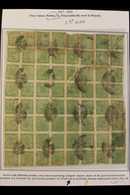 1917-30 4a Yellow-green (SG 41, Scott 17, Hellrigl 43f), Setting 11, Third State, A COMPLETE SHEET OF 64 (partially Reco - Nepal