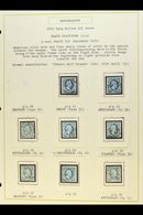 1852 5c BLUE - SPECIALIZED USED PLATING COLLECTION. An Attractive Collection Written Up On Leaves With All Stamps With I - Andere & Zonder Classificatie