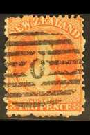 1873 2d Vermilion, Wmk "N Z", Perf 12½, SG 141, Fine Used With Barred "O" Cancel. For More Images, Please Visit Http://w - Andere & Zonder Classificatie