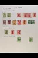 OFFICIALS 1907-1927 USED COLLECTION On Leaves, Inc 1907-11 Set To 2s Inc 1d Carmine Pair From Booklet, 1908-09 Set To 6d - Sonstige & Ohne Zuordnung