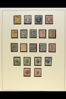 1856-1878 ATTRACTIVE USED COLLECTION In Hingeless Mounts On Leaves, Inc 1856-60 King Set, 1863-64 Lion Set (2s Straight  - Sonstige & Ohne Zuordnung