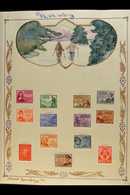 1947 - 1958 MINT COLLECTION Comprehensive Range Of Mint Sets On Gorgeous Hand Illustrated Pages With Scenes And Views Fr - Andere & Zonder Classificatie